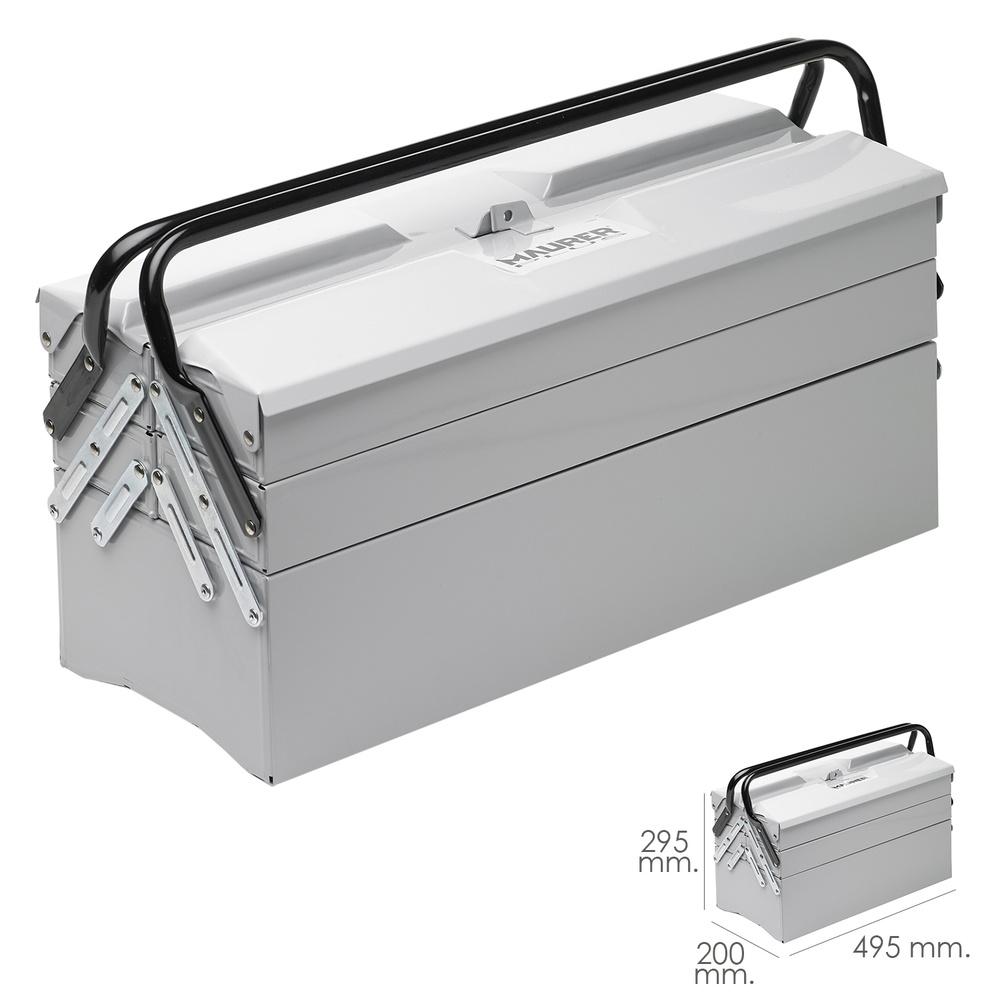 Caja Herramientas Metalica Maurer 495x200x295 mm. 1